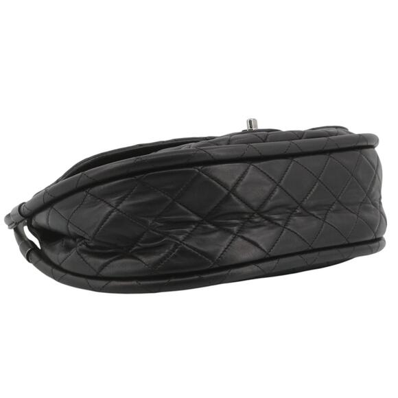 Chanel Medium Hula Hoop Bag Vintage CC Black Lambskin Flap SHW Quilted Rare - Picture 4 of 14
